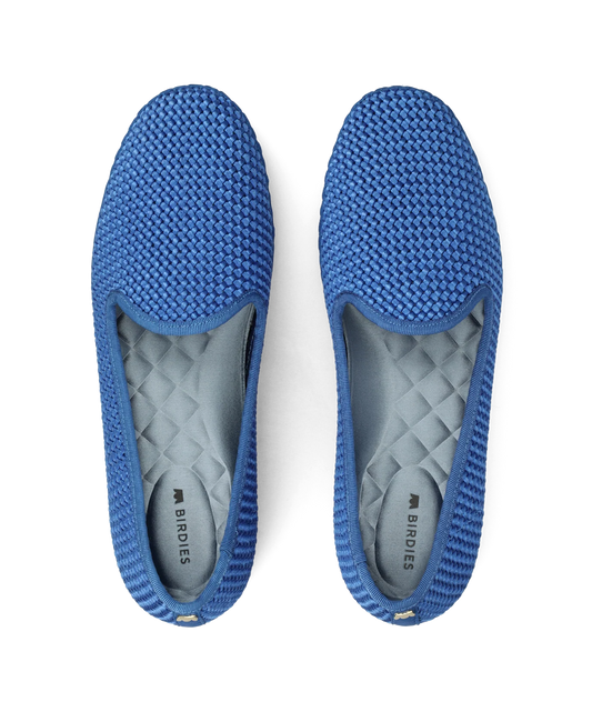 The Heron - Azure Woven Satin