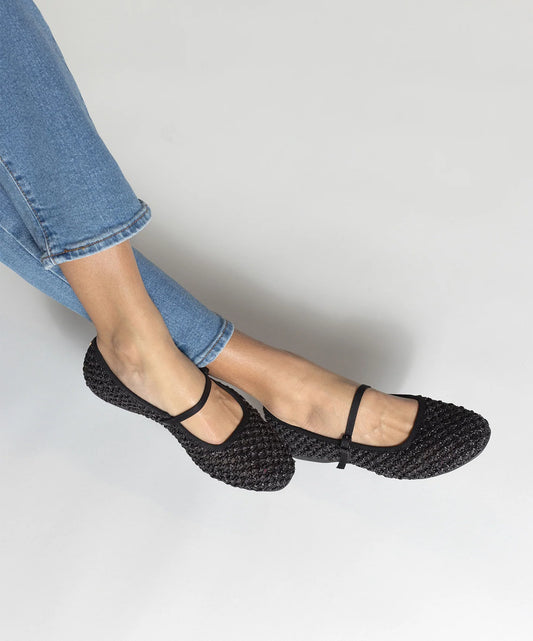 The Hummingbird Mary Jane - Black Openweave