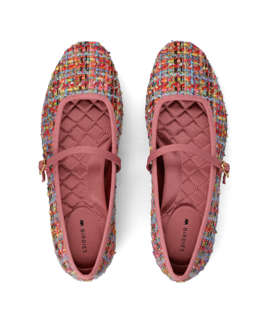 The Hummingbird Mary Jane - Pink Multi Tweed