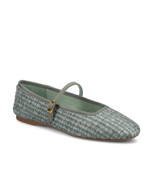 The Hummingbird Mary Jane - Seafoam Raffia