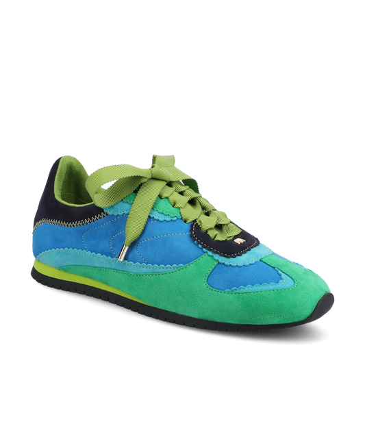 The Speedbird - Multi Cyan Suede